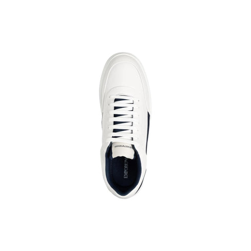 Sneakers Uomo con dettagli in contrasto Bianco blu Emporio Armani- Francavilla Moda